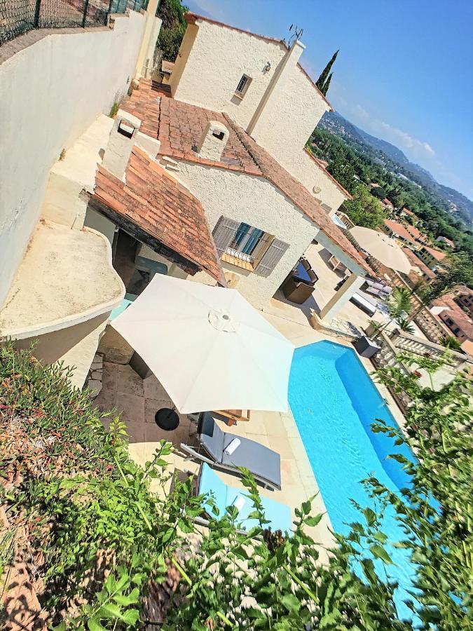 3 Bedrooms Villa Near Cannes - Pool & Jacuzzi - Sea View 망들리유 라 나플 외부 사진