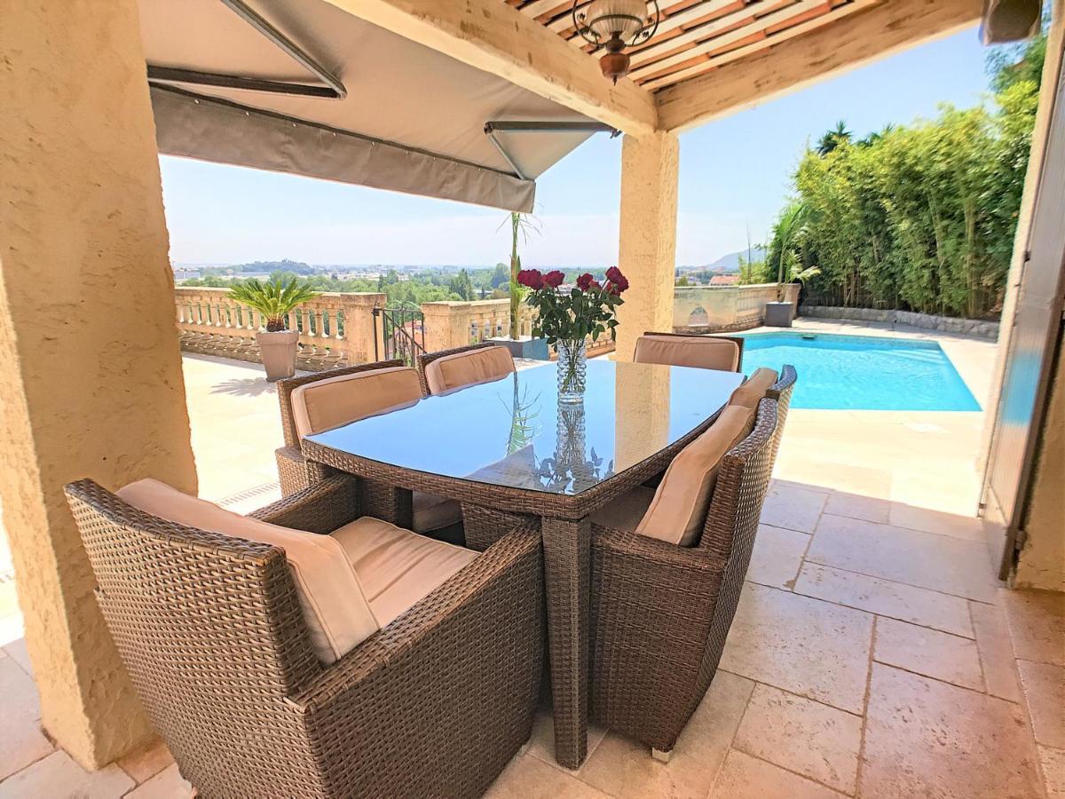 3 Bedrooms Villa Near Cannes - Pool & Jacuzzi - Sea View 망들리유 라 나플 외부 사진