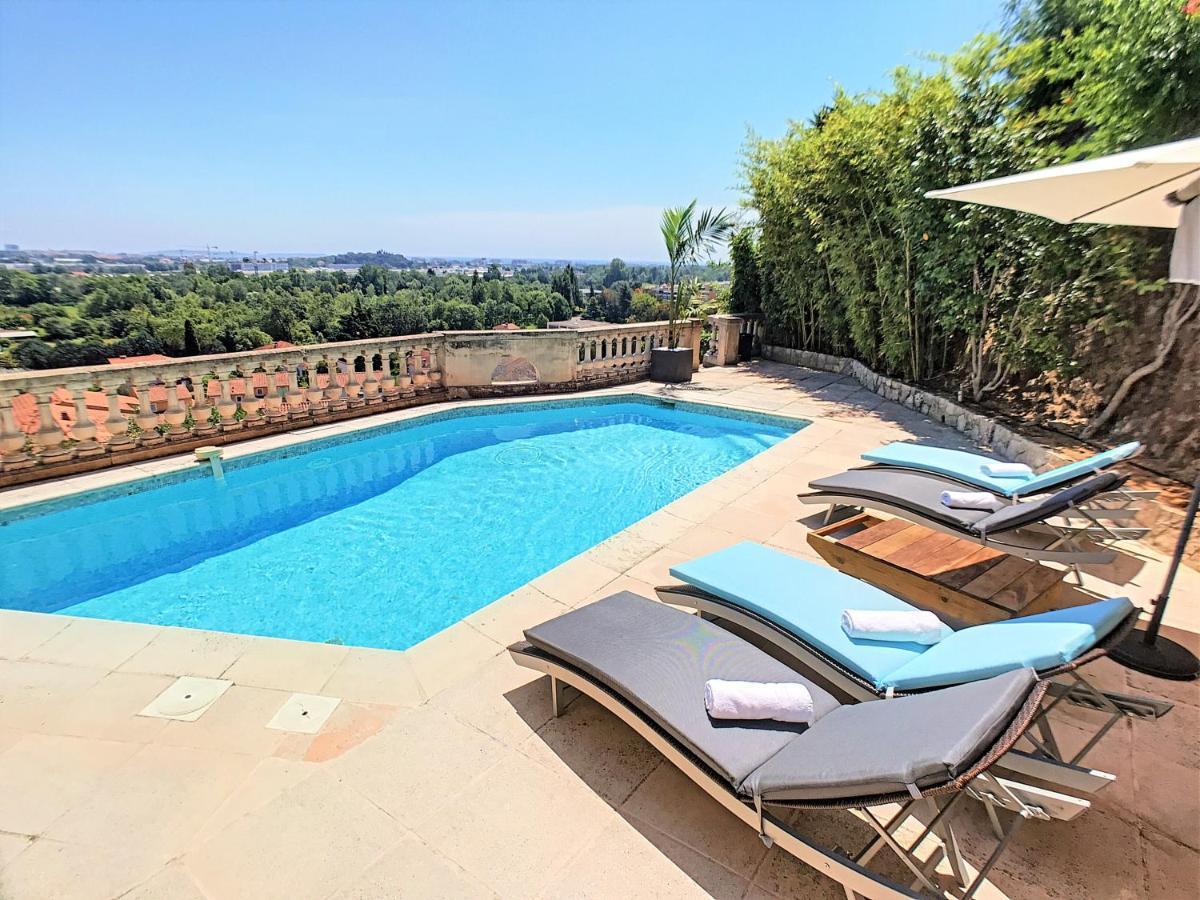 3 Bedrooms Villa Near Cannes - Pool & Jacuzzi - Sea View 망들리유 라 나플 외부 사진